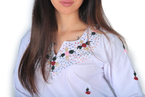 White Cotton Blend Shirt - Image 11