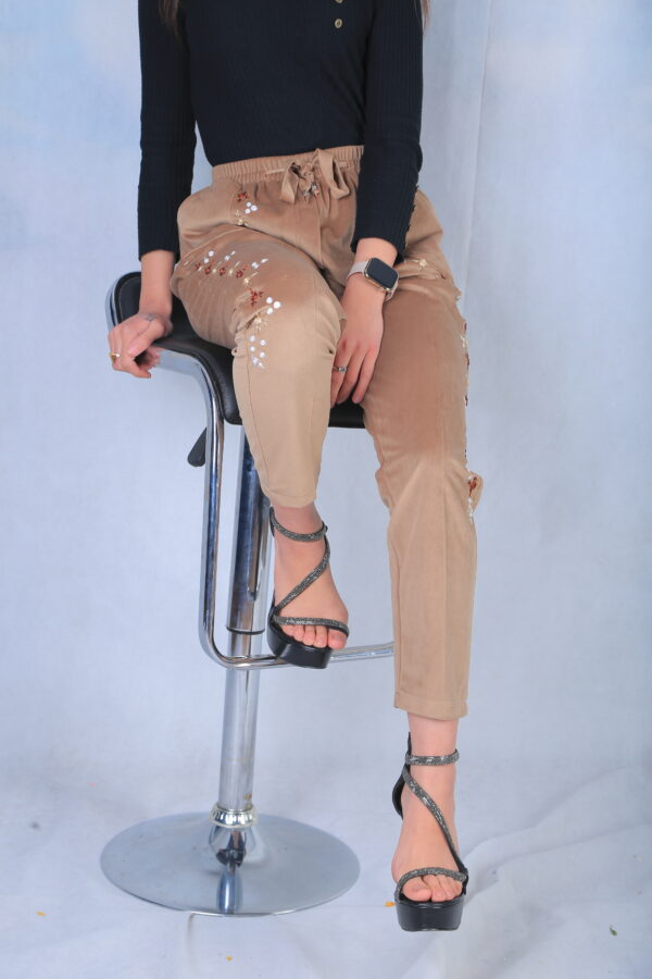 Embroiderd Tan Pant - Image 8