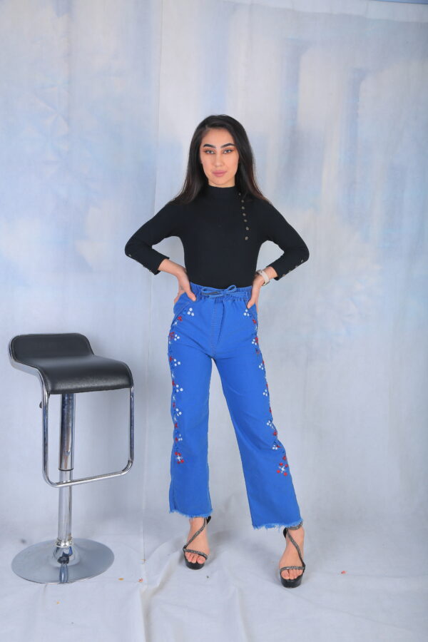 Embroidered Blue Jeans - Image 2