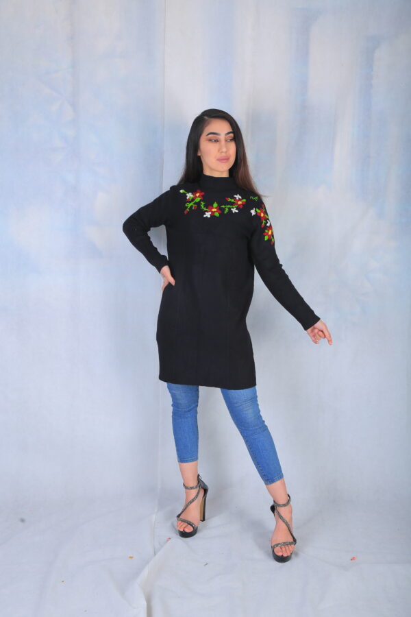 Black Embroidered Sweater - Image 2