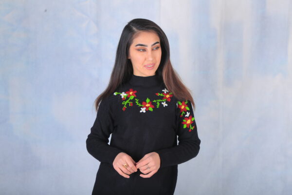 Black Embroidered Sweater - Image 13