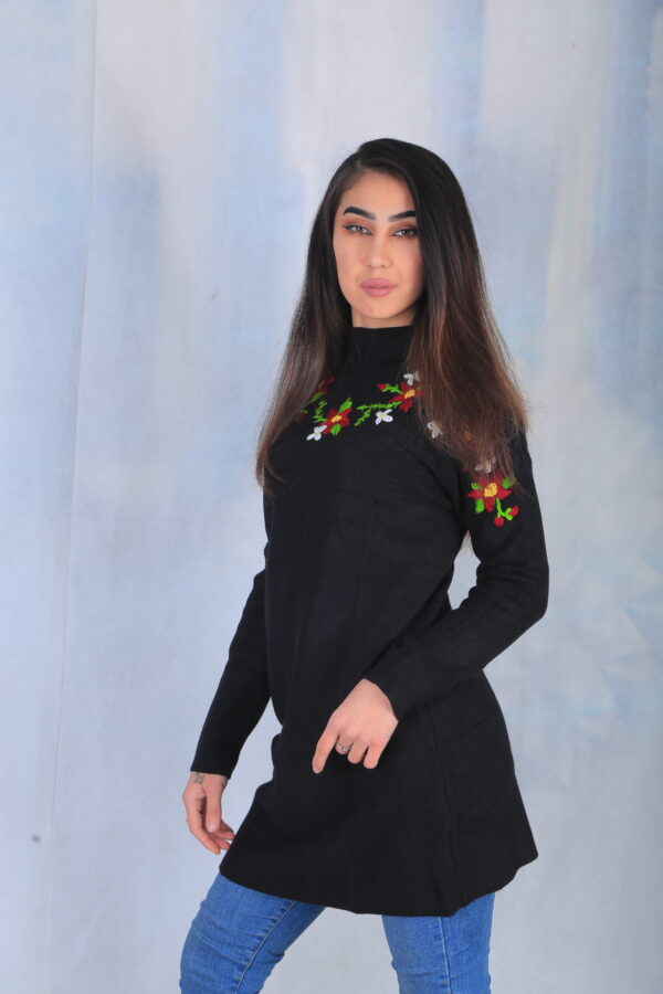 Black Embroidered Sweater - Image 12