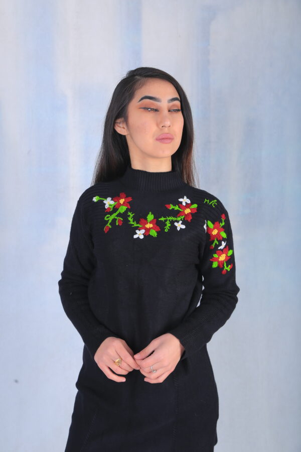 Black Embroidered Sweater - Image 10