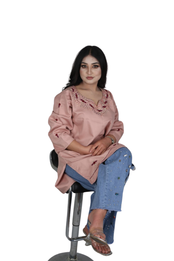 Blush Garden – Embroidered Tunic Dress - Image 10
