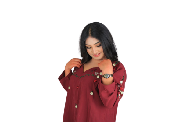 Cherry Vine – Embroidered Tunic Dress - Image 12
