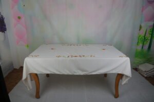 Hand-Embroidered Tablecloth – Blossoms of Heritage with 6 Placemat