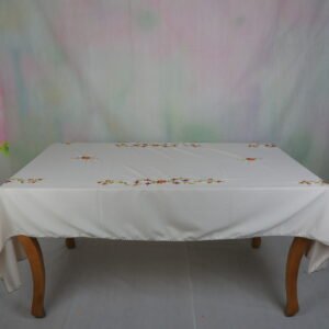 Hand-Embroidered Tablecloth – Blossoms of Heritage with 6 Placemat