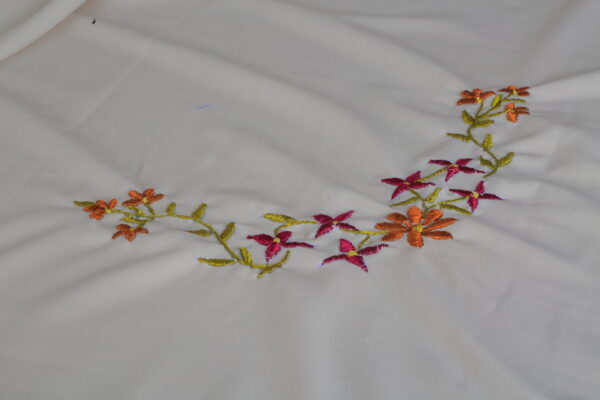 Hand-Embroidered Tablecloth – Blossoms of Heritage with 6 Placemat - Image 5