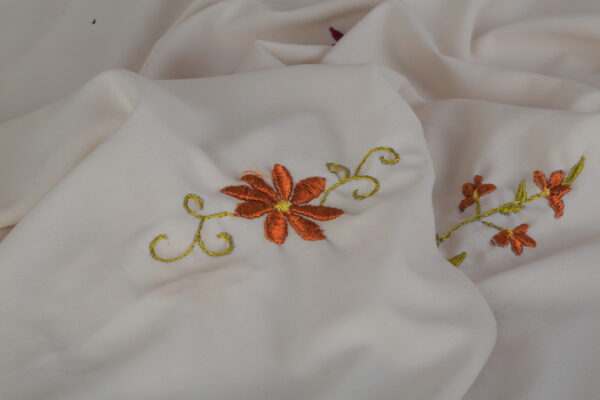 Hand-Embroidered Tablecloth – Blossoms of Heritage with 6 Placemat - Image 7