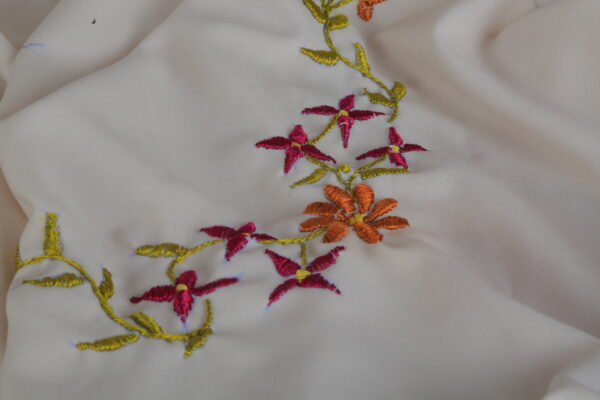 Hand-Embroidered Tablecloth – Blossoms of Heritage with 6 Placemat - Image 6