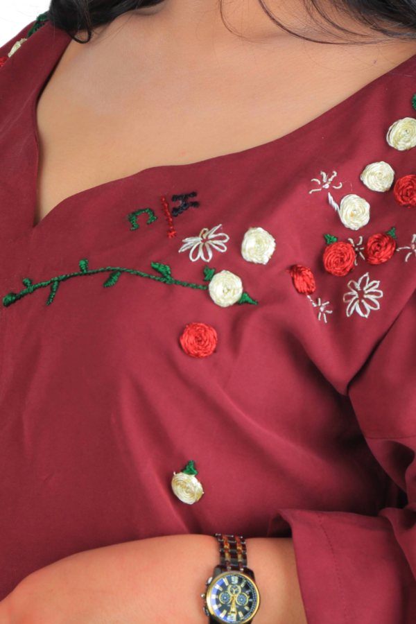 Cherry Vine – Embroidered Tunic Dress - Image 10