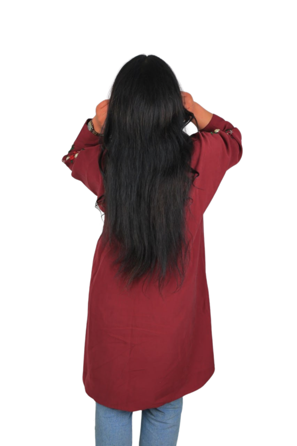 Cherry Vine – Embroidered Tunic Dress - Image 3