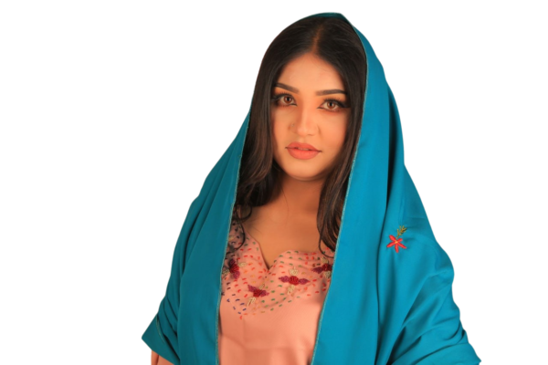 Teal Grace – Hand-Embroidered Scarf - Image 6