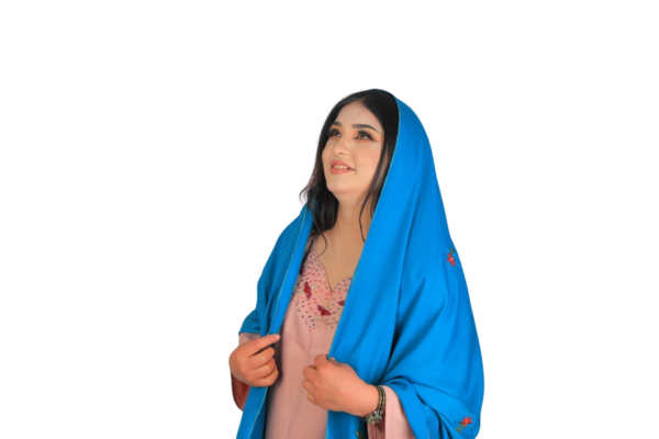 Sky Bloom – Embroidered Polyester Scarf - Image 4