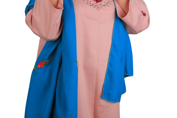 Sky Bloom – Embroidered Polyester Scarf - Image 3