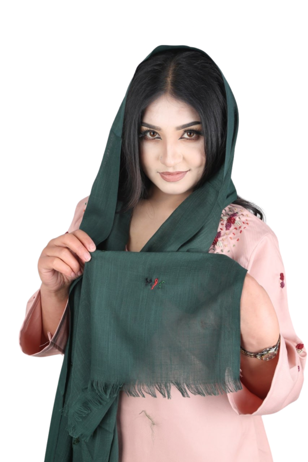 Forest Whisper – Hand-Embroidered Cashmere Scarf